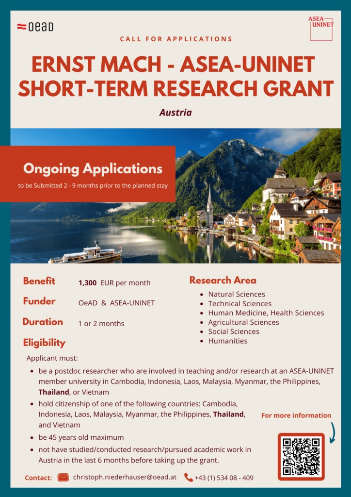 Ernst Mach – ASEA-UNINET Short-term Research Grant