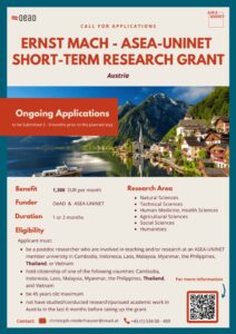 Ernst Mach – ASEA-UNINET Short-term Research Grant